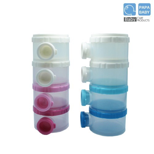 Hộp đựng sữa, đồ ăn dặm 3 tầng - 4 tầng kèm muỗng nĩa cho bé PAPA Thái Lan