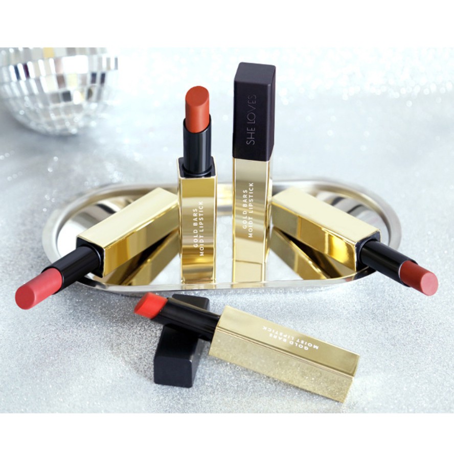 son thỏi lên màu chuẩn Sheloves Gold Bars Lipstick Moisturing 3.8g