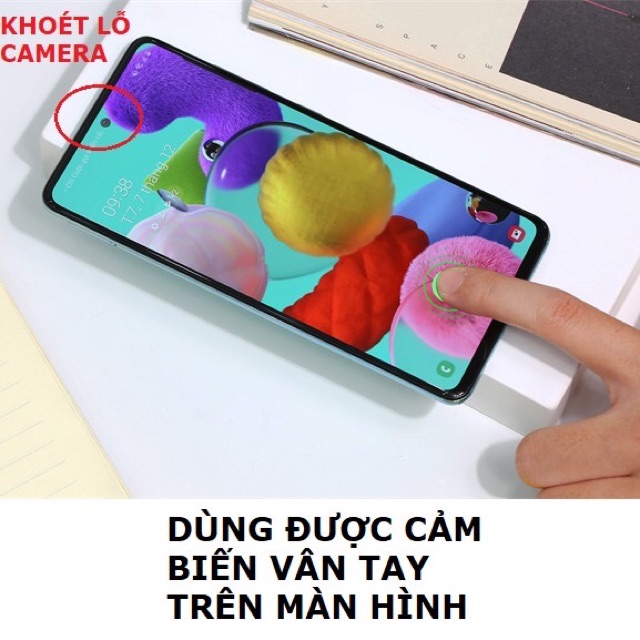 Dán cường lực dẻo nano Samsung galaxy a71, khoét lỗ cam - chụp siêu rõ