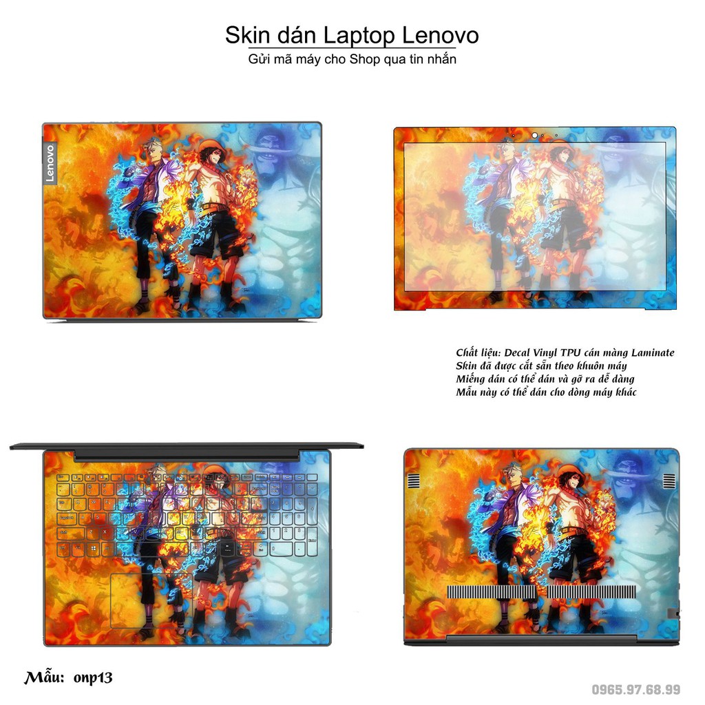 Skin dán Laptop Lenovo in hình One Piece _nhiều mẫu 15 (inbox mã máy cho Shop)