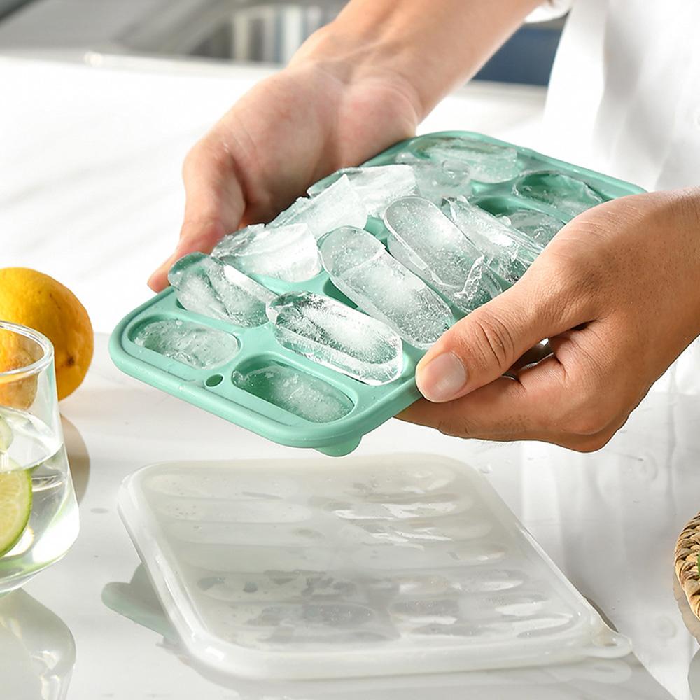 Khay Silicone Làm Đá Viên / Kẹo / Rượu Có Nắp Đậy Tiện Dụng