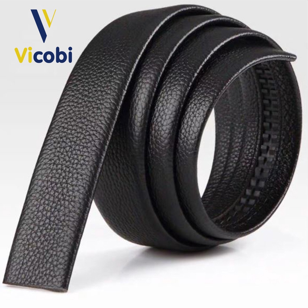 Dây lưng Nam Da Bò khóa tự động GC Vicobi , thắt lưng 3,5cm mặt hợp kim màu bạc - vàng, made in VietNam