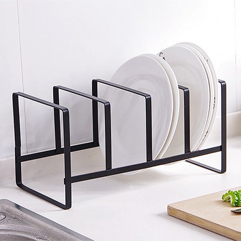 COD Ready Iron Kitchen Dish Cup Drying Rack Drainer Dryer Tray Tableware Holder