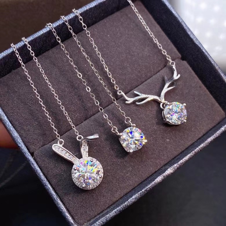 Vòng cổ Mặt Hình Thỏ Moissanite XINGX HW-JHS2-P Nhập Khẩu Mỹ Cho Nữ