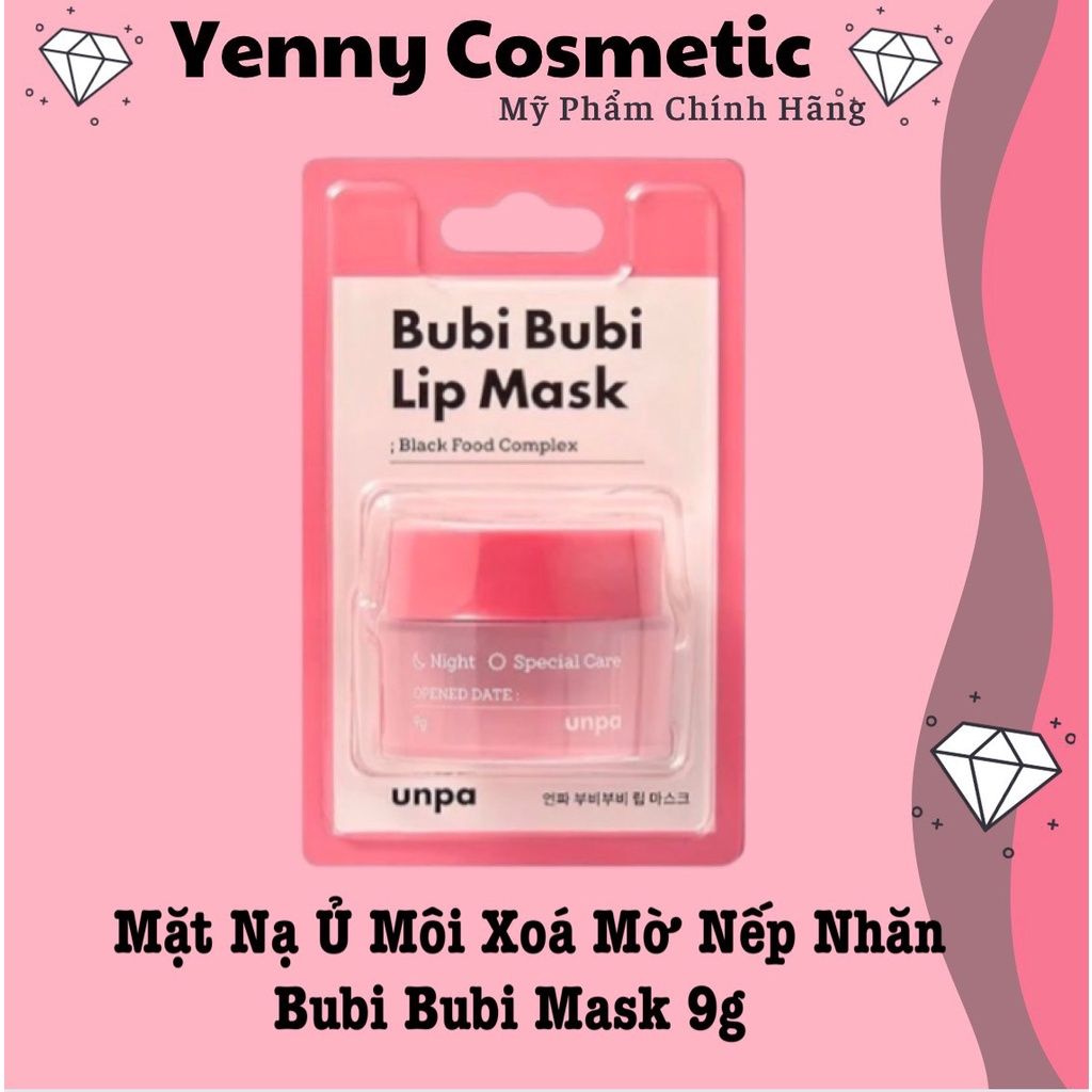 Mặt Nạ Ủ Môi Xoá Mờ Nếp Nhăn Bubi Bubi Mask 9g