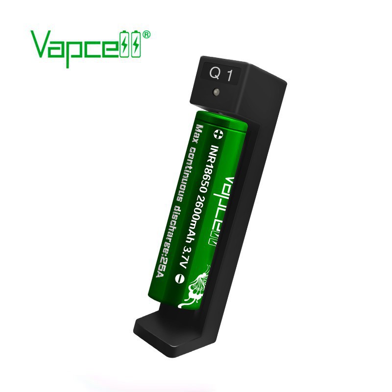 [HÀNG MỚI VỀ] SẠC ĐƠN SẠC ĐA NĂNG VAPCELL Q1 sạc đủ các loại pin sạc 18650/21700/26650/AA/AAA/ pin con thỏ