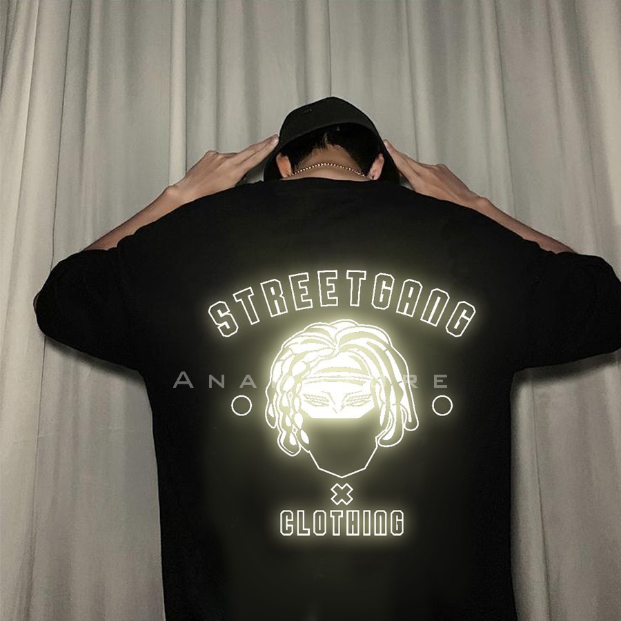 Áo thun Phản Quang tay lỡ nam nữ Streesgang