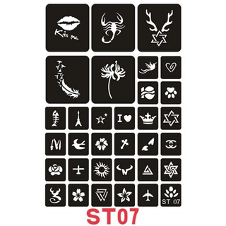 KHUÔN HÌNH XĂM HENNA TATTOO S,T,W (không kèm mực)