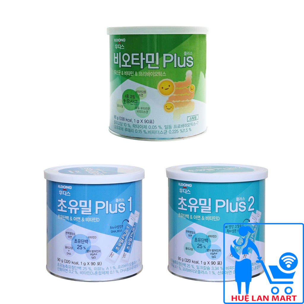 Combo 3 Hộp Sữa Non ILDONG FOODIS Choyumeal Plus 1/2 / Biotamil - 90 Gói x 1g