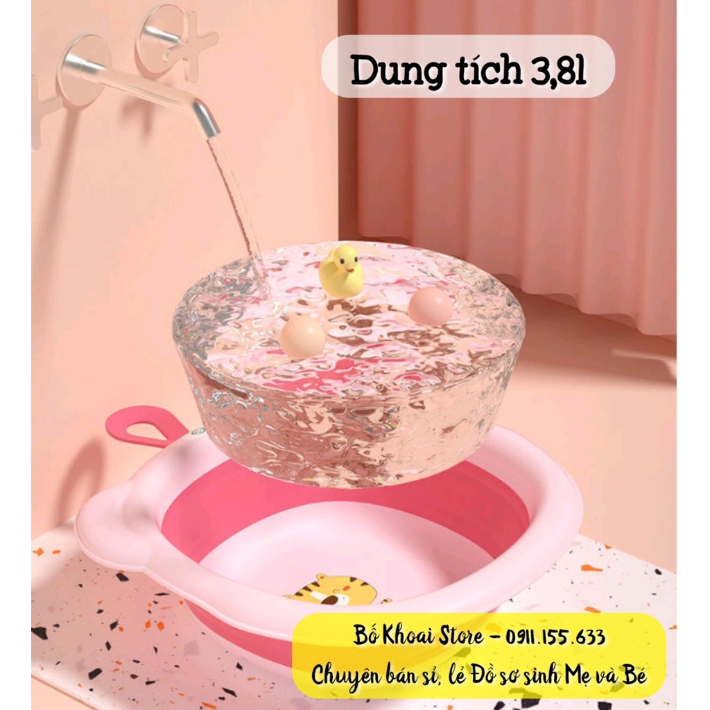 Chậu rửa mặt gập gọn - Chậu gập gọn hình Hổ - Bố Khoai Store