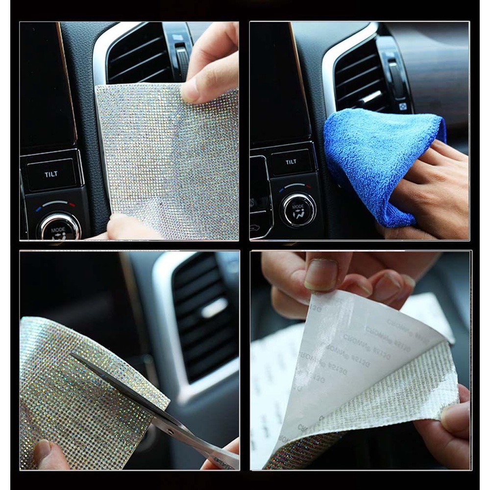 Sticker Dán Trang Trí Xe Hơi Họa Tiết Lấp Lánh DIY