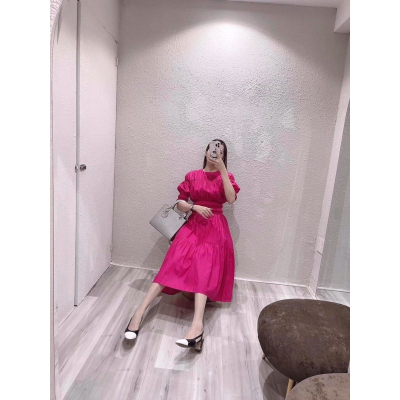 ⚡️BÁN SỈ⚡️Đầm maxi chun 3 tầng 2 màu hồng, be | BigBuy360 - bigbuy360.vn