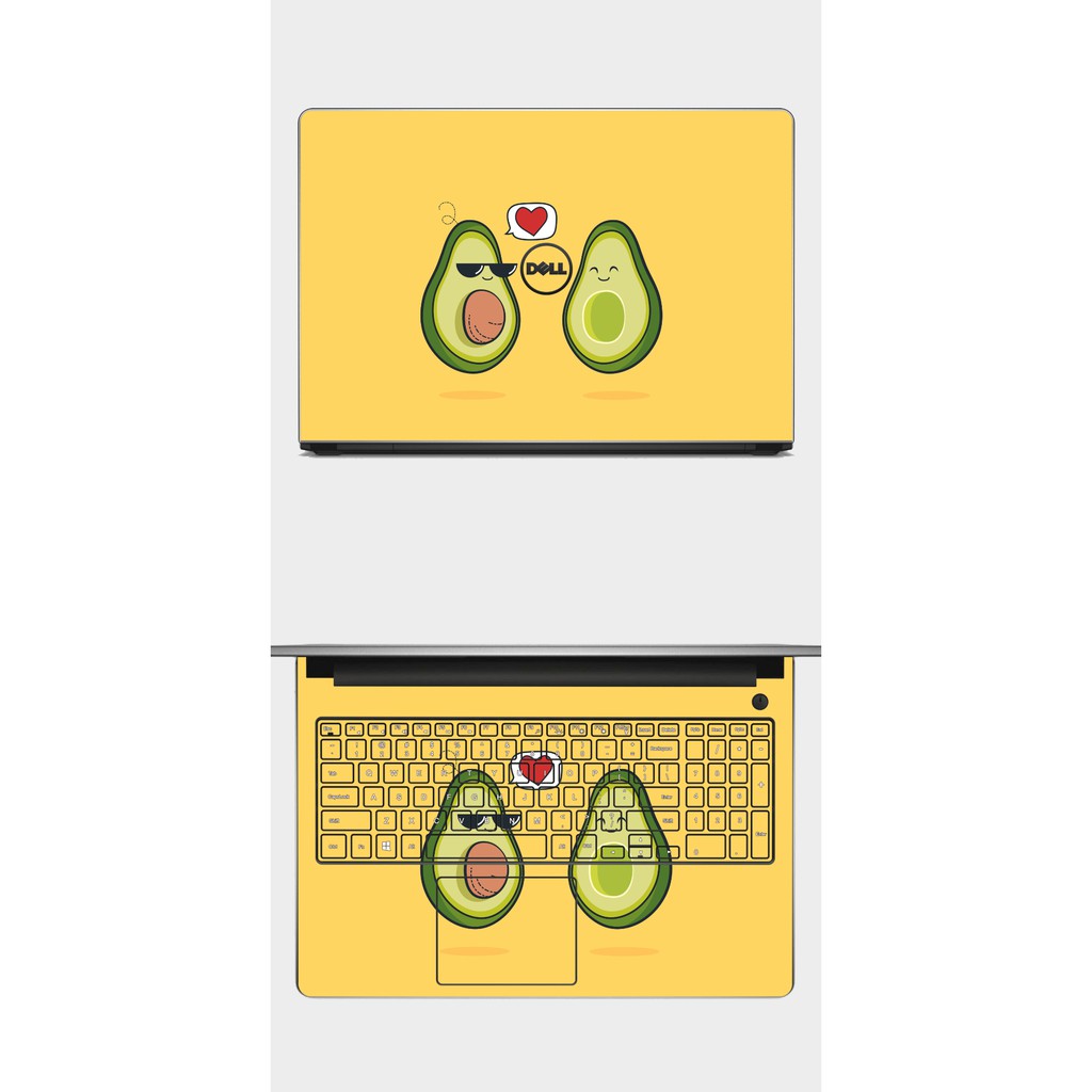 [SKIN TRÁI BƠ] Mẫu skin laptop hình trái bơ cute. Full Các Dòng Như: Dell, Hp, Acer, Asus, Macbook,...in hình theo yêu c