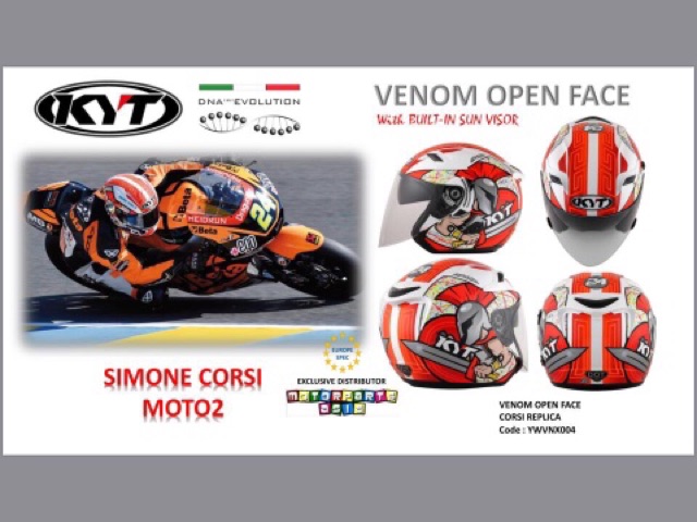 Nón bảo hiểm KYT VENOM openface