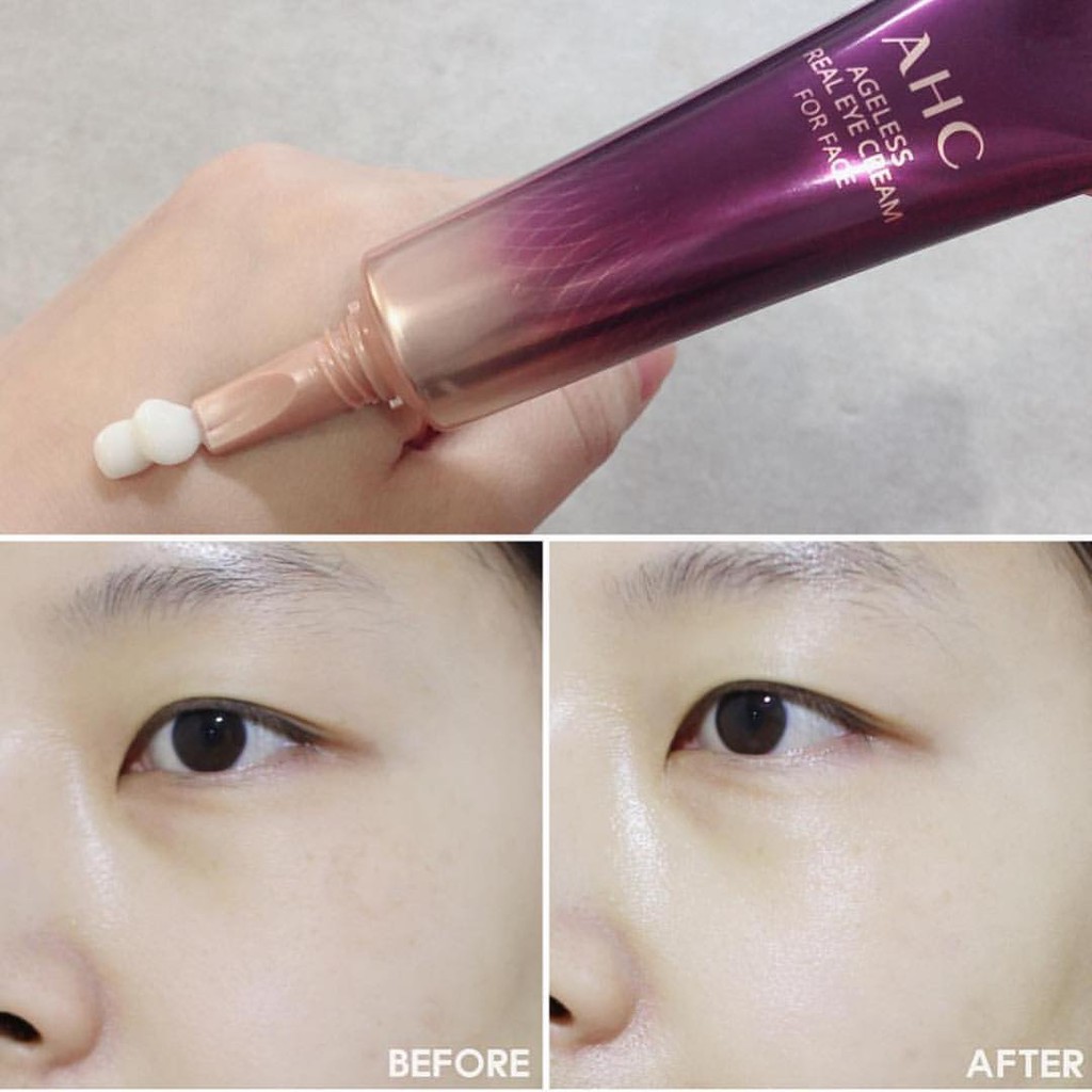 Kem Mắt Dưỡng Trắng và Loại bỏ quầng thâm AHC Ageless Real Eye Cream For Face 30ml - Hàn Quốc Chính Hãng