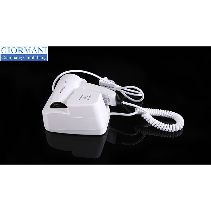 Máy sấy tóc có giá đỡ cho phòng tắm dùng cho nhà ở, nhà hàng, khách sạn, ... Interhasa GIORMANI