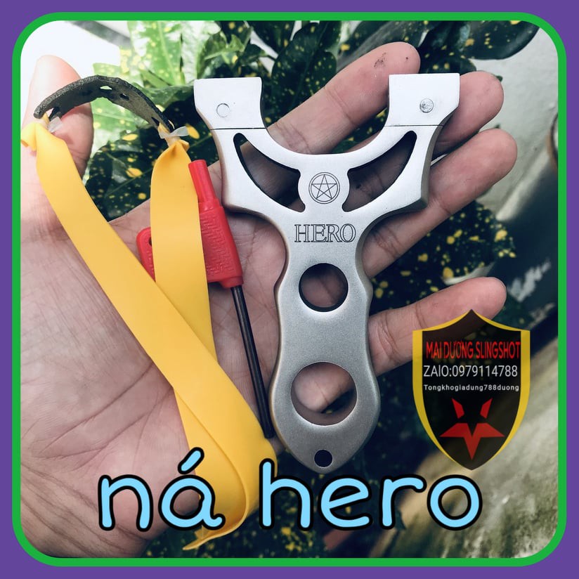 Ná cao su Hero tặng 2 bộ chun Ná cao su HEROinox 304 LOẠI 1