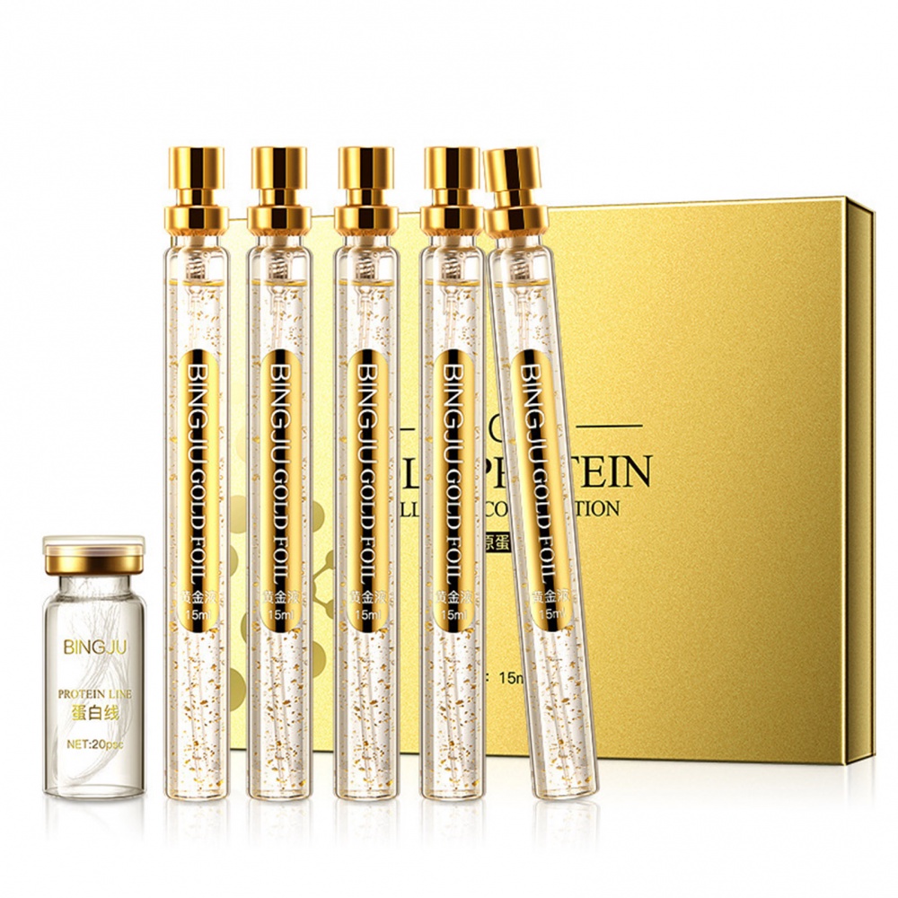 Bộ Tinh Chất Vàng Collagen Sợi Tơ Nâng Cơ Mặt Chống Lão Hóa Dưỡng Ẩm Làm Săn Chắc Da Giảm Nếp Nhăn