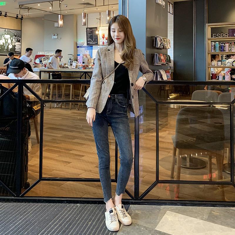 Set 500 Áo Khoác Vest Kẻ Sọc Caro Phong Cách Hàn Quốc Thanh Lịch Cho Nữ | BigBuy360 - bigbuy360.vn