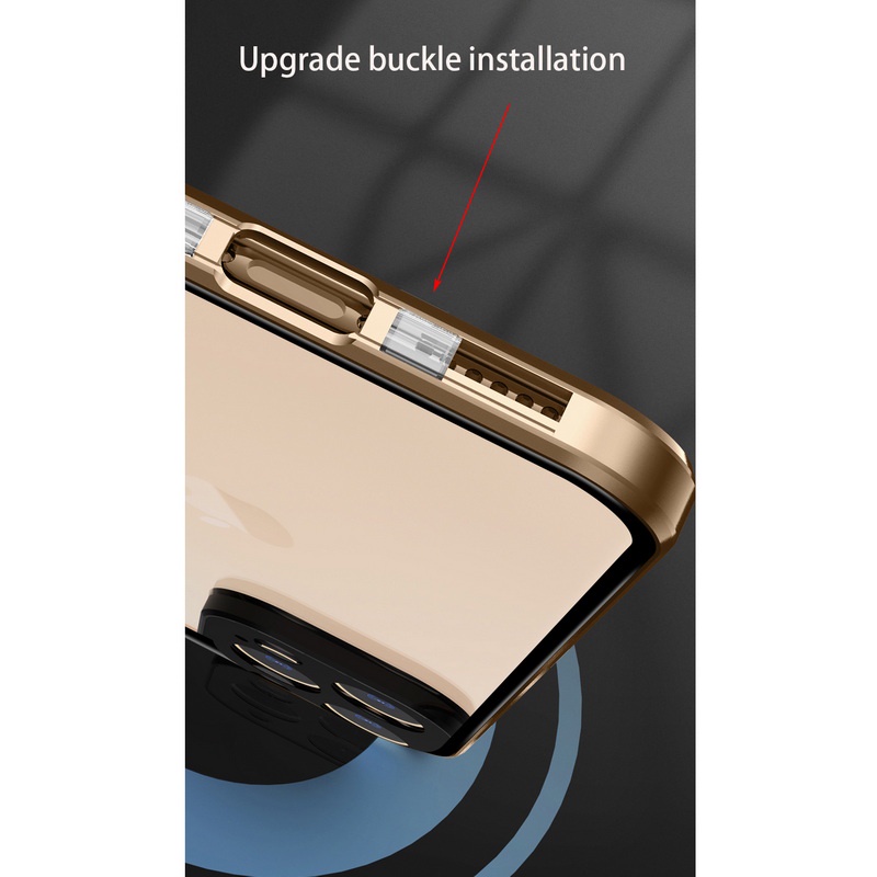 Ốp điện thoại mặt kính cường lực phối kim loại 360 độ thích hợp cho Iphone 12 Pro Max 11 Xs Xr 8 7 Plus + Se 2020