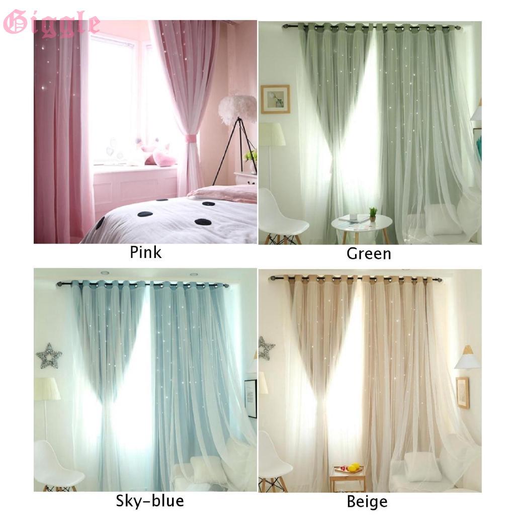 Rèm 2 lớp họa tiết lấp lánh