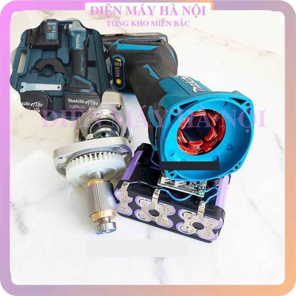 Máy Cầm Tay cắt sắt gỗ gạch mài góc mini giá rẻ bằng Pin MAKITA 118V total Dây Đồng 100% Không Chổi Than
