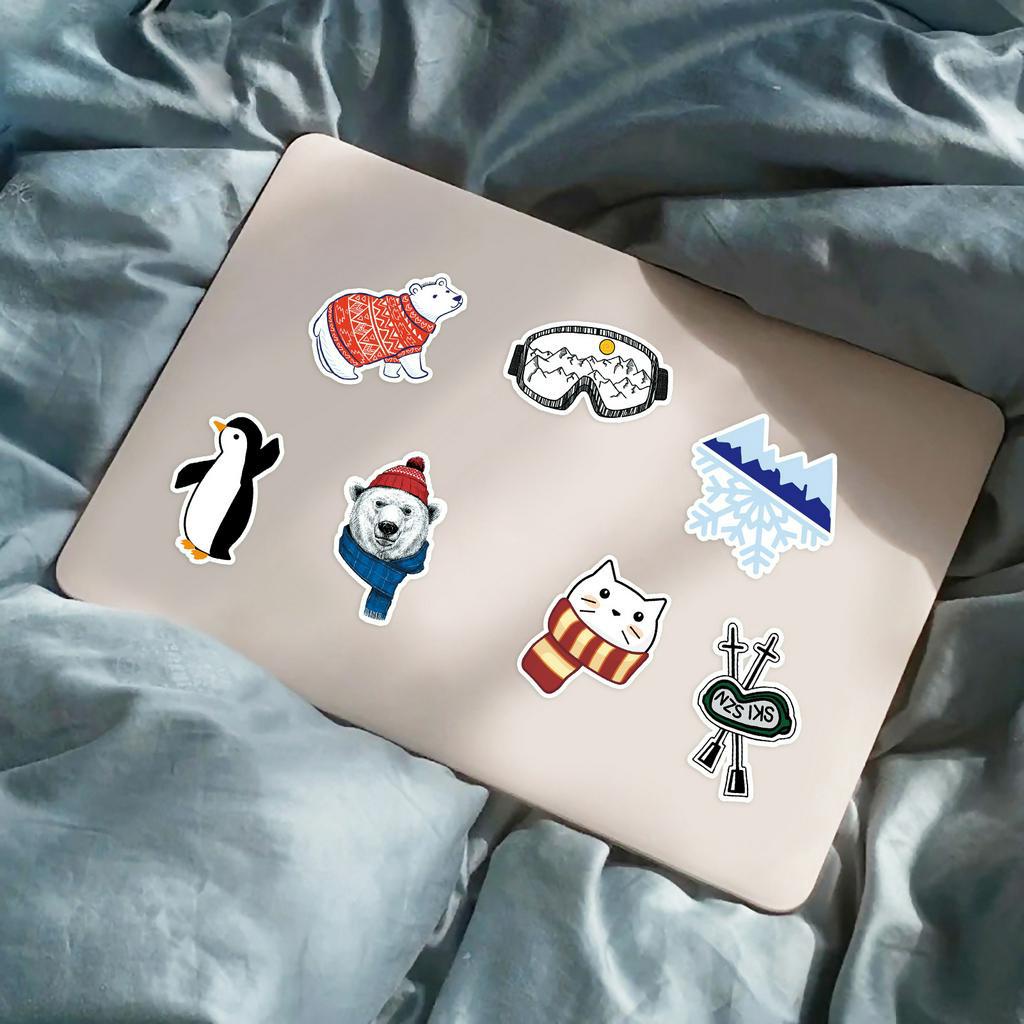 50 Miếng Dán Mèo Đen Vui Nhộn Cho Mũ Bảo Hiểm / Ô Tô / Động Cơ / Laptop / Điện Thoại / Đàn Guitar DIY Sáng Tạo Dán Nhà Decal