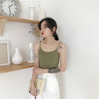 Áo 2 dây len xanh rêu