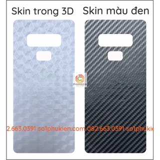 Dán carbon mặt sau Samsung Note 8 Note 9 7 FE S8 S9 Plus S7 edge 3D bảo vệ lưng máy