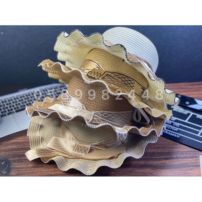 NÓN CÓI NƠ LƯỢN HỌA TIẾT NƠ XINH RỘNG VÀNH CHO NỮ