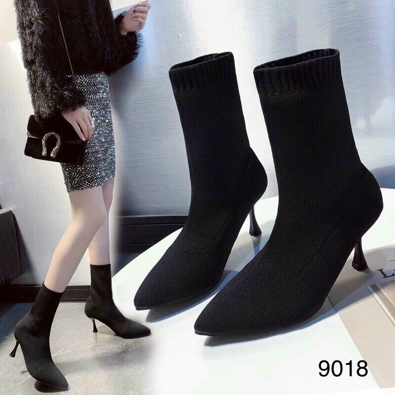 Bốt len lửng gót nhọn xinh xắn đủ size