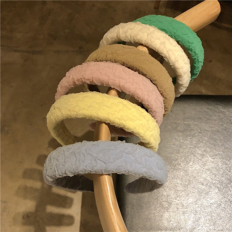 Băng Đô Bản Rộng Bằng Xốp Màu Sắc Ngọt Ngào Thời Trang Cho Nữ