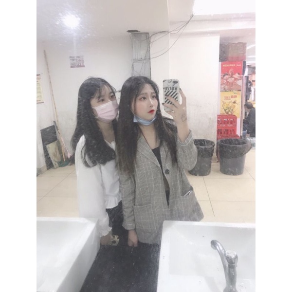 Áo blazer nữ kẻ caro dáng basic dễ phối đồ | BigBuy360 - bigbuy360.vn