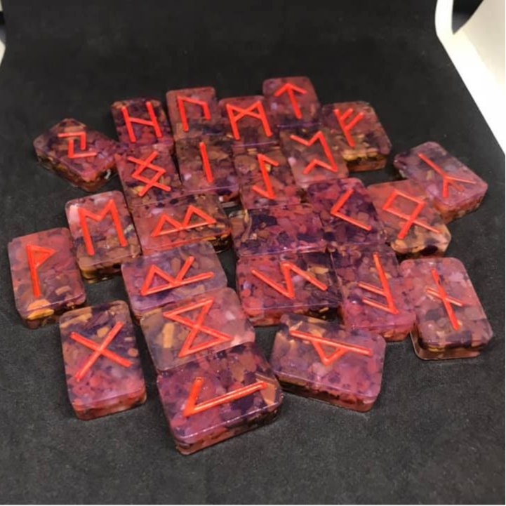 Bộ kí tự Runes đá vụn handmade