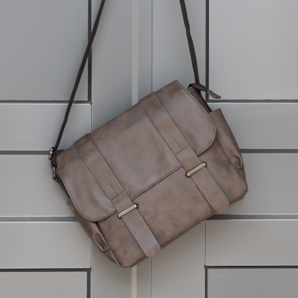 Túi đeo chéo đi học đi chơi đựng ipad cặp chữ nhật balo messenger da xịn thời trang túi đơn giản cổ điển MINA