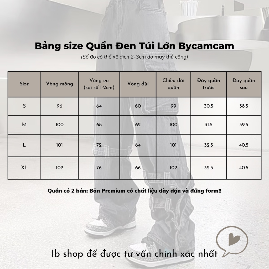 Quần Jean Ống Rộng Lưng Cao Phối Túi Lớn 3 Đai Phong Cách Hip Hop Đường Phố Cá Tính 2023 𝘽𝙮.𝘾𝙖𝙢𝙘𝙖𝙢