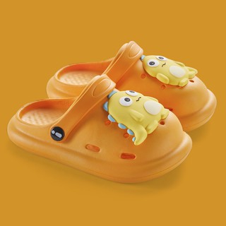 Dép mang trong nhà POSEE Qw6001 bít mũi đế mềm không tạo tiếng chống trượt khoét lỗ dễ thương cho bé