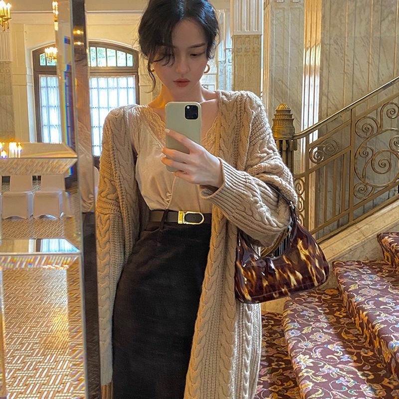 Chân Váy Chữ A Lưng Cao Thiết Kế Mới Thời Trang Theo Phong Cách Hồng Kông Cho Nữ