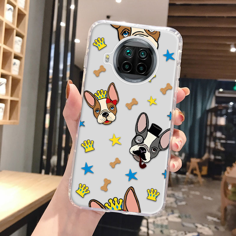 Cute Dog Cheap Case for A9 F11Pro F5 F9 A37 A5 A52 A53 2020 A7 A8 Realme 5 5S 5i 6i 7 Pro 7i C11 C12 C15 C17 Narzo10 A 20Pro Reno4 4G  Airbag Anti-fall Camera Protection Clear Cover