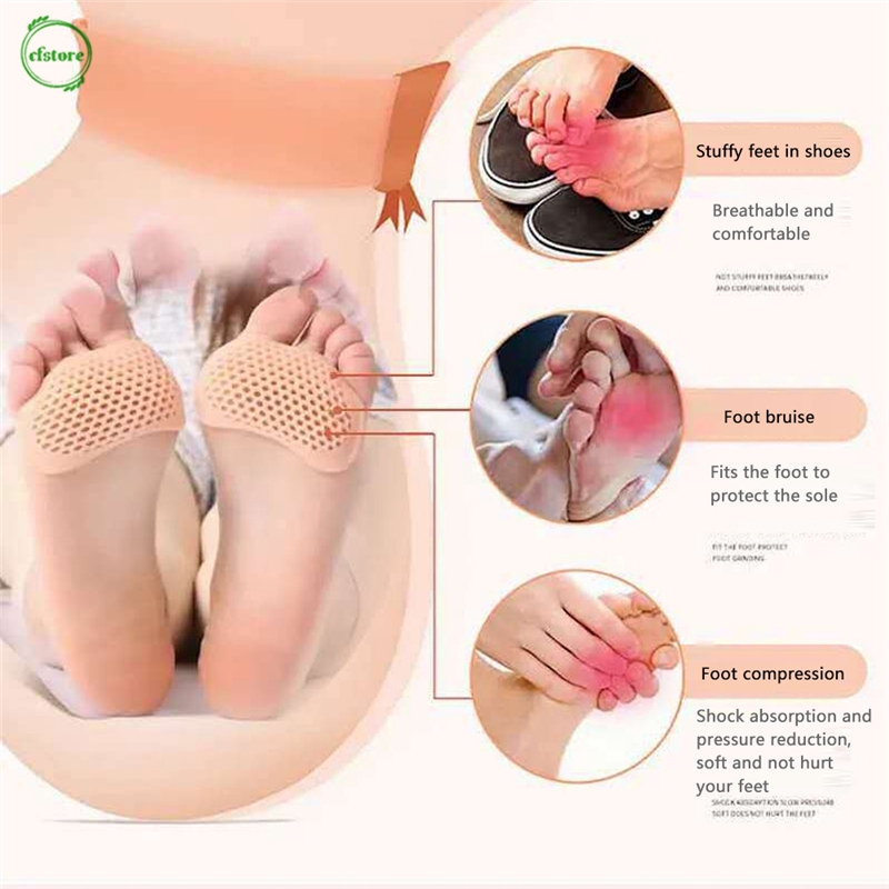 Đệm lót ức bàn chân bằng silicon kết cấu tổ ong giảm đau