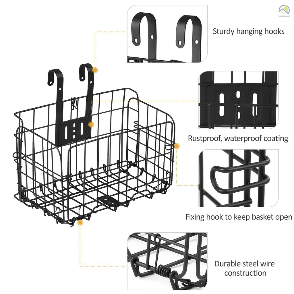 Giỏ xe đạp bằng thép không gỉ có thể gấp gọn tiện lợi