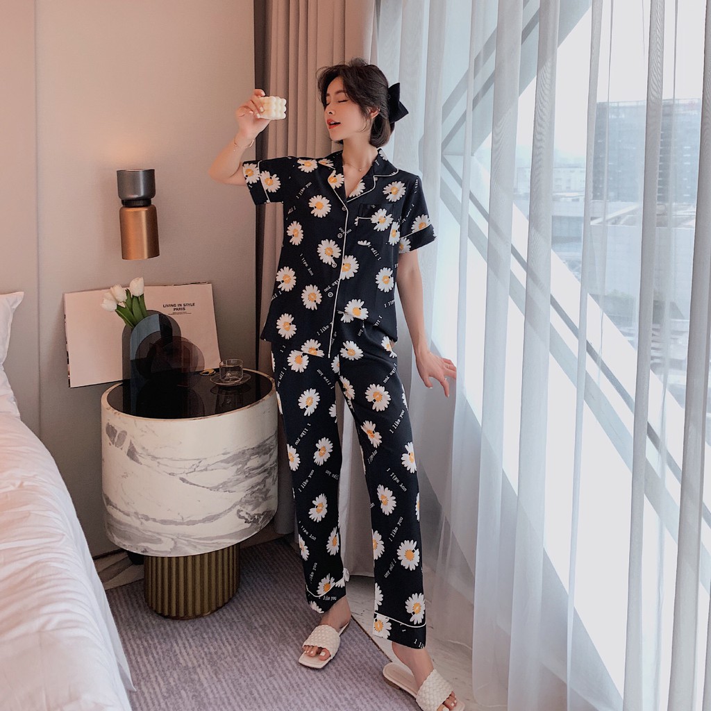 Bộ đồ ngủ pijama lụa cao cấp