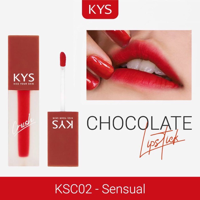 SON KEM LÌ CRUSH CHOCOLATE KYS (ĐỎ LẠNH) | BigBuy360 - bigbuy360.vn