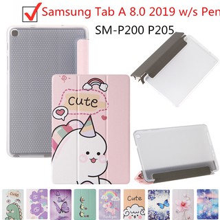 Bao da máy tính bảng nắp gập sang trọng cho Samsung Tab A 8.0 2019 Sm-P200 P205