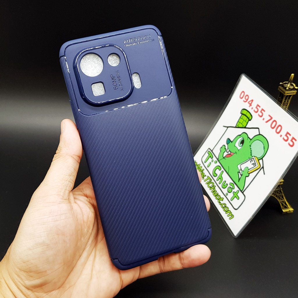 [Ảnh Thật] Ốp Lưng Xiaomi Mi 11 PRO AutoFocus Vân 3D Carbon Chống Sốc