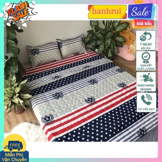 Bộ ga gối mẫu 2021 cotton poly 1m6x2m,1m8x2m- hcm cờ mỹ