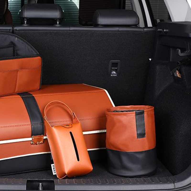 Rox Thùng Rác Da Chống Thấm Nước Có Thể Gấp Gọn Tiện Dụng Cho Xe Hơi