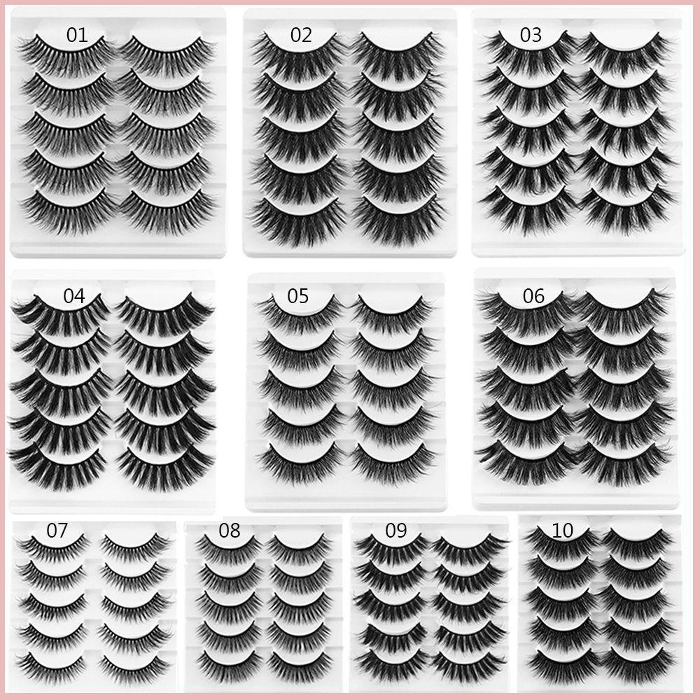 XIANTIN Set 5 Cặp Lông Mi Giả 3D Thời Trang Dành Cho Nữ