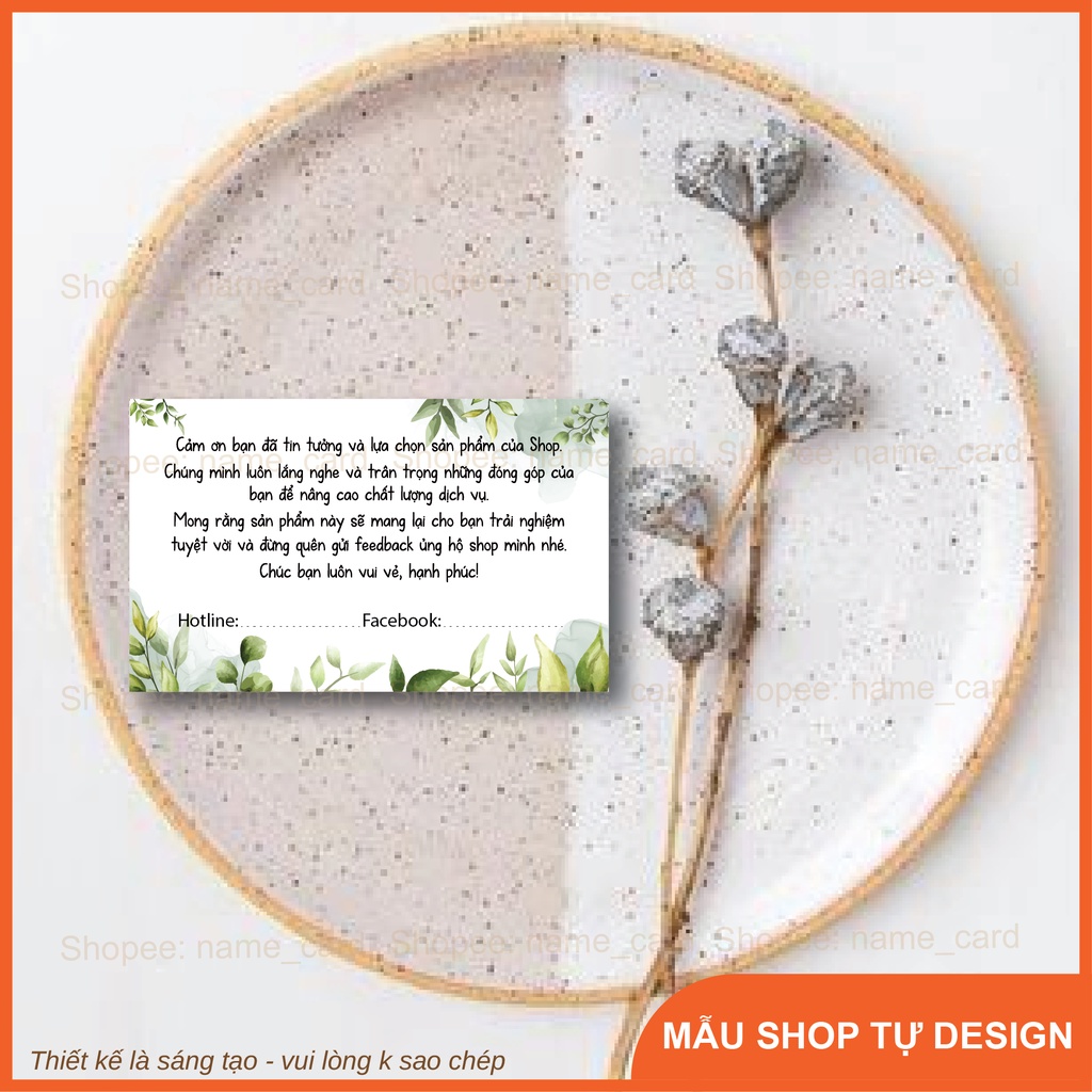 Thiệp cảm ơn, thank you card dùng cho shop bán hàng có sẵn tại shop