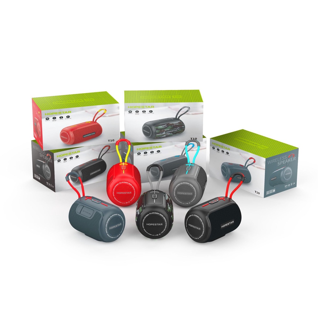 Loa bluetooth Hopestar T10 nghe nhạc siêu hay, Thiết kế cực đẹp, Loa xách tay T10 có thẻ nhớ và MP3